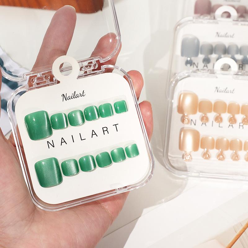 10 Pcs/Box French Fake Nails G - Nail Art Extension Cat Eye 评论和价格