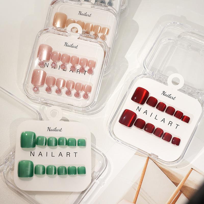 1Box French Fake Nails Glossy  - Nail Art Extension Cat Eye 评论和价格