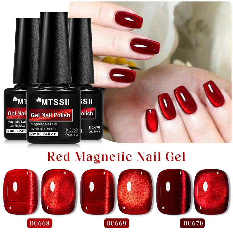 Mtssii 7ML Wine Red Cat Magnet - Nail Art Red Wine Cat Eye 评论和价格